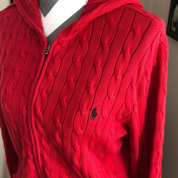 Ralph Lauren Sweaters - Ralph Lauren Red Cable Knit Sweater